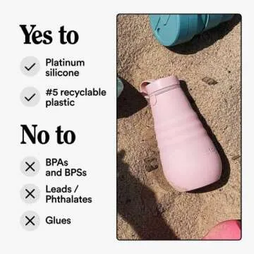 STOJO Collapsible Water Bottle for Kids - Eco-Friendly & Safe