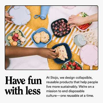 STOJO Collapsible Water Bottle for Kids - Eco-Friendly & Safe