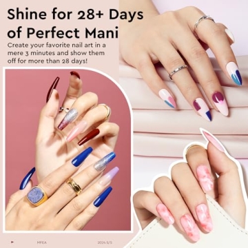 MEFA 54 Pcs Gel Nail Polish Kit with UV Light and Accessories