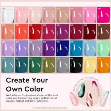 MEFA 54 Pcs Gel Nail Polish Kit with UV Light and Accessories