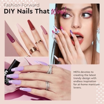 MEFA 54 Pcs Gel Nail Polish Kit with UV Light and Accessories