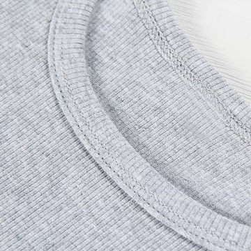 Artfish Women's Sleeveless Crop Tank Top in Heather Grey