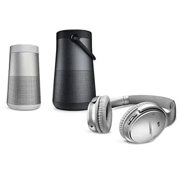 Bose The SoundLink Revolve, The Portable Bluetooth Speaker with 360 Wireless Surround Sound, Lux Gray