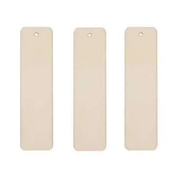 JANOU Rectangle Wood Crafts DIY Blank Hanging Wooden Tags Ornaments with Ropes Wedding Birthday Party Decoration Pack 20pcs