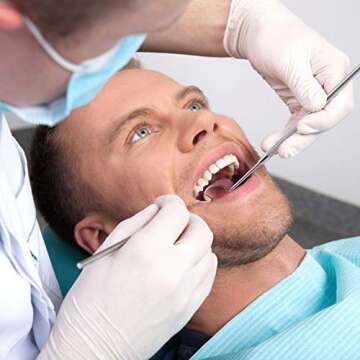 Lainrrew 5 Pcs Eyelash Extensions Mirrors, Detachable Mini Makeup Mirror Dental Mirror Inspection Mirror Stainless Steel Beauty Tools Lash Tools Dental Tool for Observing Eyelash Extensions Mouth