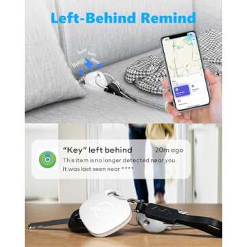 VOCOlinc Air Tags-2 Pack, Item Finders Tracker Work with Apple Find My APP (iOS Only, Not for Android), Smart Bluetooth Locator for Key, Bags, Luggage Suitcases, Wallets, Backpack, Replaceable Battery