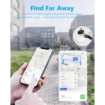 VOCOlinc Air Tags-2 Pack, Item Finders Tracker Work with Apple Find My APP (iOS Only, Not for Android), Smart Bluetooth Locator for Key, Bags, Luggage Suitcases, Wallets, Backpack, Replaceable Battery