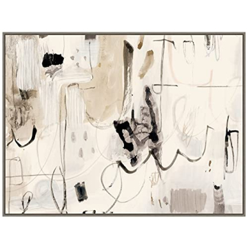 Amanti Art Framed Canvas Wall Art 32x42 Net Neutral II by Victoria Barnes, Framed Wall Art Canvas, A...