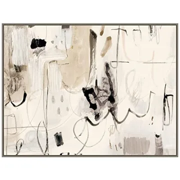 Amanti Art Framed Canvas Wall Art 32x42 Net Neutral II by Victoria Barnes, Framed Wall Art Canvas, A...