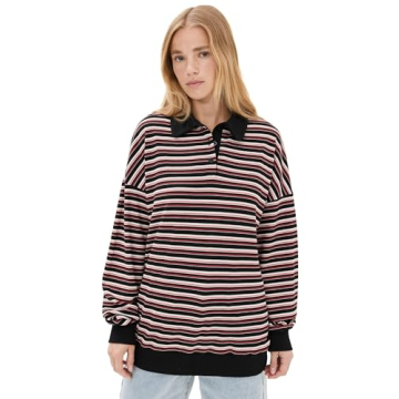 Lioness Women's Rugby Jersey Top, Onyx Multi, S