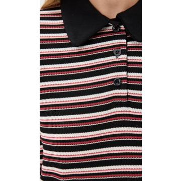 Stylish Lioness Women's Rugby Jersey Top, Onyx Multi