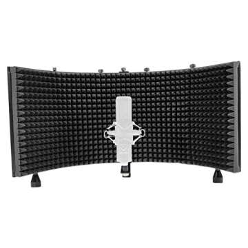 Rockville ROCKSHIELD 3 Pro Audio Acoustic Microphone Isolation Shield