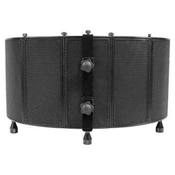 Rockville ROCKSHIELD 3: Top Mic Isolation Shield for Recording