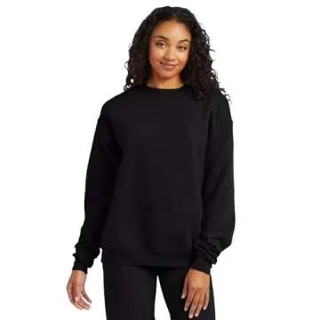 Hanes Men's EcoSmart Sweatshirt, Black, 4XL