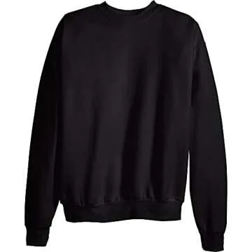 Hanes Men's EcoSmart Sweatshirt, Black, 4XL