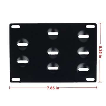 Dewhel Front Bumper Tow Hook License Plate Mount Bracket Holder Bolt On Compatible with 2014-up Mazda3 2014-up Mazda6 2013-up Mazda CX-5 2016-up Mazda MX-5