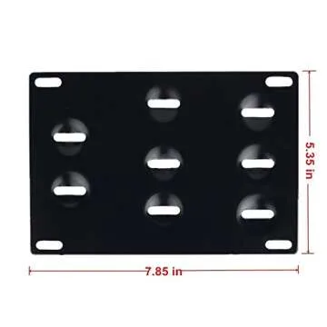 Dewhel Front Bumper Tow Hook License Plate Mount Bracket Holder Bolt On Compatible with 2014-up Mazda3 2014-up Mazda6 2013-up Mazda CX-5 2016-up Mazda MX-5