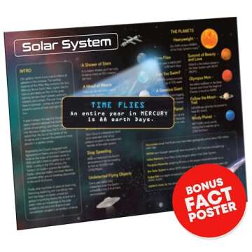 A2PLAY Solar System Space Puzzle for Adults, 1000 Piece Jigsaw Puzzle & Bonus Space Fact Poster, Premium Materials, 27.5 x 19.7 in