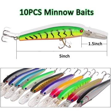 10pcs Deep Diving Fishing Lures Kit for Anglers