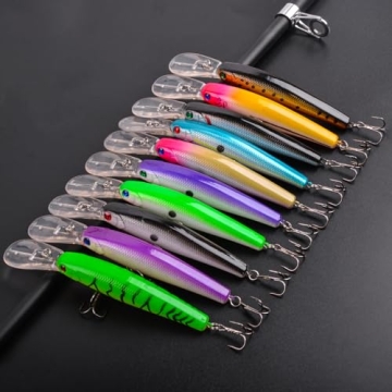 10pcs Deep Diving Fishing Lures Kit for Anglers
