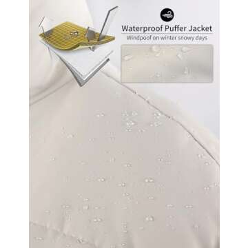 Gihuo Women's Cropped Puffer Jacket - Lightweight and Warm Winter Essential