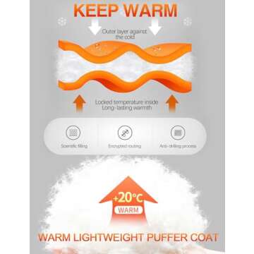 Gihuo Women's Cropped Puffer Jacket for Winter Warmth