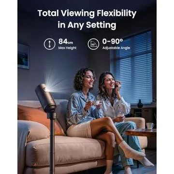 NEBULA Capsule Power Bank Tripod, Up to 2H Built-in Battery, Adjustable Height from 215mm to 840mm, 0-90 Degree Adjustable Viewing Angle, 3s Easy Setup, for The Capsule Series (Only Tripod)