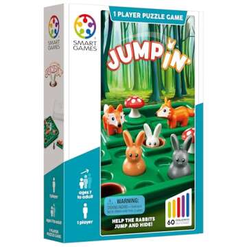 SmartGames Jump in’, a Cognitive Skill-Building Travel Puzzle Game for Kids and Adults Ages 7 & Up, 60 Challenges in Travel-Friendly Case.