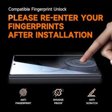 MAGIC JOHN 2 Pack for Samsung Galaxy S25 Ultra Privacy Tempered Glass Screen Protector, Bubble Free, Easy Installation, Auto Dust-Elimination