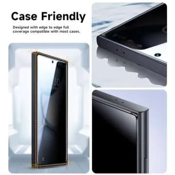 MAGIC JOHN 2 Pack for Samsung Galaxy S25 Ultra Privacy Tempered Glass Screen Protector, Bubble Free, Easy Installation, Auto Dust-Elimination