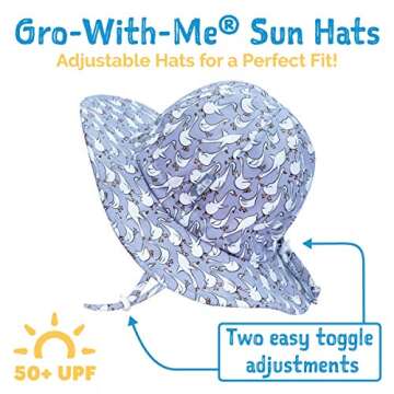 JAN & JUL Original Grow-with-Me Adjustable Cotton Sun-Hats 50+ UPF (Baby, Toddler, Kid)