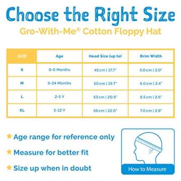 JAN & JUL Original Grow-with-Me Adjustable Cotton Sun-Hats 50+ UPF (Baby, Toddler, Kid)