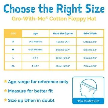 JAN & JUL Original Grow-with-Me Adjustable Cotton Sun-Hats 50+ UPF (Baby, Toddler, Kid)