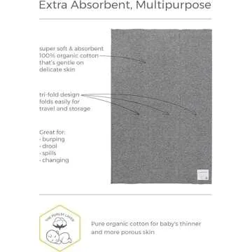 Burt's Bees Baby Organic Cotton Burp Cloths - 5-Pack Must-Have