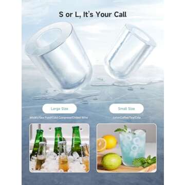 HiCOZY Portable Ice Maker - Ice in 6 Minutes!