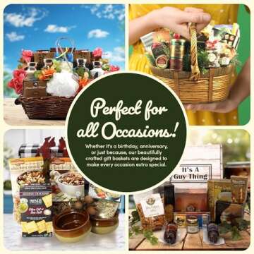 Gift Basket Village - Grand Christmas Block Party Gift Basket: Gourmet Assortment of Wafers, Crackers, Cheeses, Sausages, Chocolates, and More, Festive Holiday Collection, Handcrafted in the USA