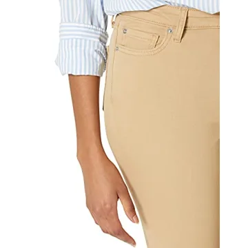 Amazon Essentials Women's Mid-Rise Skinny Jeans in Light Camel