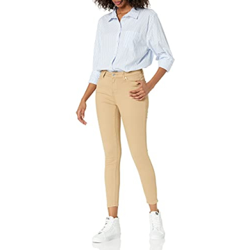 Amazon Essentials Women's Mid-Rise Skinny Jeans in Light Camel