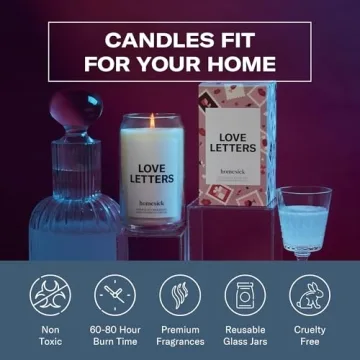 Homesick Love Letters Scented Candle Romantic Soy Wax Blend