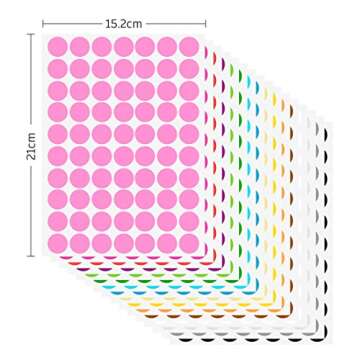 4480 Pcs 3/4" Round Color Coding Circle Dot Sticker Labels, 16 Colors for More Choices