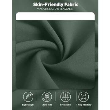 SANTINY Women's Workout Crop Tops Short Sleeve Cropped T-Shirt Gym Athletic Yoga Shirts for Women (Blackish Green_L)