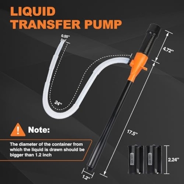 Jecatiy Battery Operated Fuel Transfer Pump - 2.2 GPM