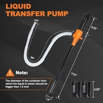 Jecatiy Battery Operated Fuel Transfer Pump - 2.2 GPM