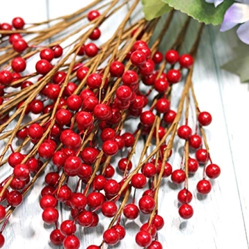 WangLaap Red Holly Berry Picks for Festive Decor