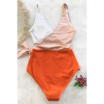 CUPSHE Women's Bowknot Padded One Piece Swimsuit