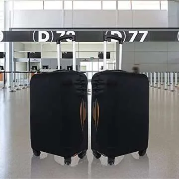 Explore Land Travel Luggage Cover Suitcase Protector Fits 31-32 Inch Case (Black, XL)