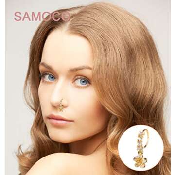 SamoCo 20Pcs Dangle Nose Ring Set - Stylish Jewelry for All