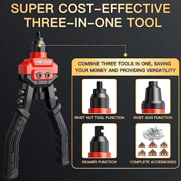 WETOLS 3 in 1 Rivet Nut Tool - Ultimate Riveting Kit