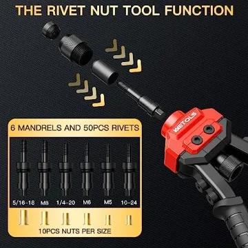 WETOLS 3 in 1 Rivet Nut Tool - Ultimate Riveting Kit