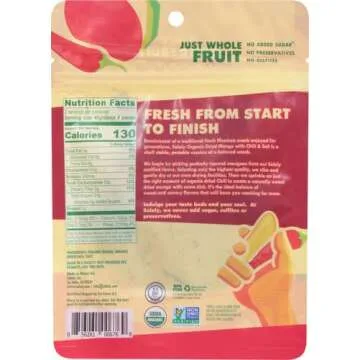 SOLELY Organic Dried Mango Strips Sweet and Spicy Snack